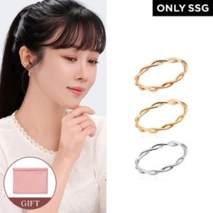 비앤비골드 14K/18K 트위스트 두줄 꼬임 올밴드 반지 SRS42114_이미지