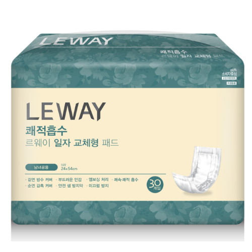 르웨이 쾌적흡수 일자 교체형 패드 30개 (10팩(300개))_이미지