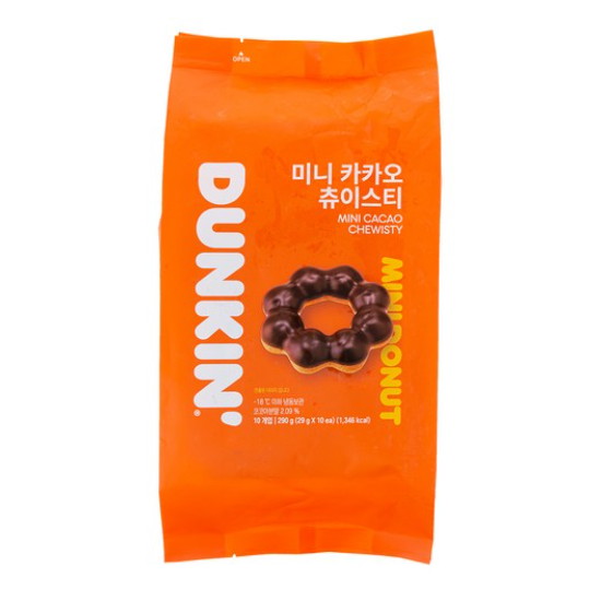 던킨도너츠 미니 카카오 츄이스티 10개입 290g (1개)_이미지