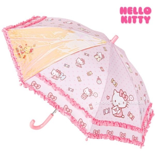 헬로키티 디저트 이중프릴 47 우산-연핑크 351875_이미지