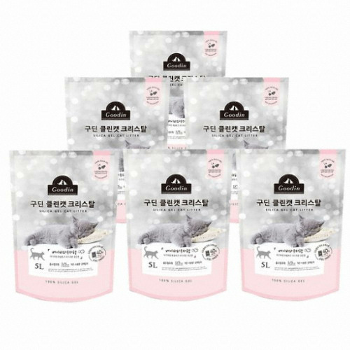 엠디클러스터 구딘 클린캣 크리스탈 모래 베이비파우더향 5L (6개)