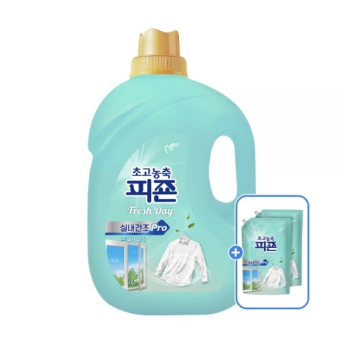 피죤 실내건조 프로 프레시데이 4L + 리필 1.7L (본품1개+리필2개)_이미지