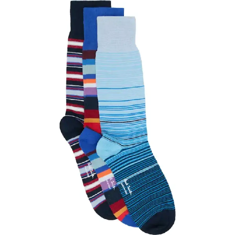  폴스미스 멀티컬러 믹스 스트라이프 크래커 양말 세트 M1A SOCK U3PNAV 1A TP872554