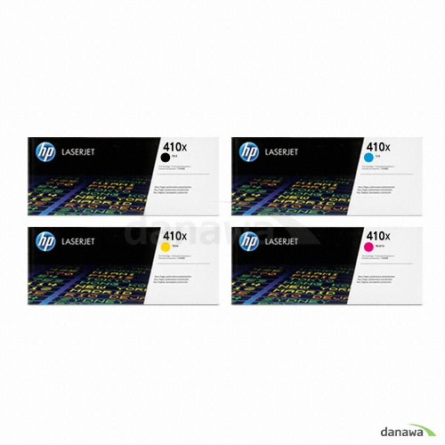HP 정품 410X (CF410X, CF411X, CF412X, CF413X) 4색 세트