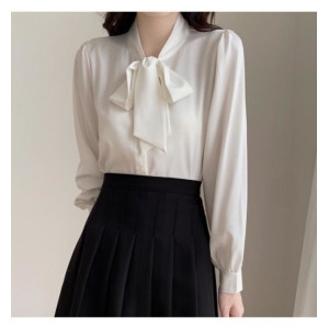 예쎄 페미닌 리본스트랩 새틴 블라우스 S5SBL008A_이미지