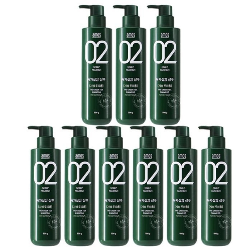 아모레퍼시픽 아모스프로페셔널 녹차실감 샴푸액 지성타입 500ml (9개)