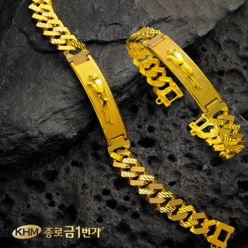 종로금1번가 24K 순금 남자 팔찌 37.5g 미라클타이거 (1개)