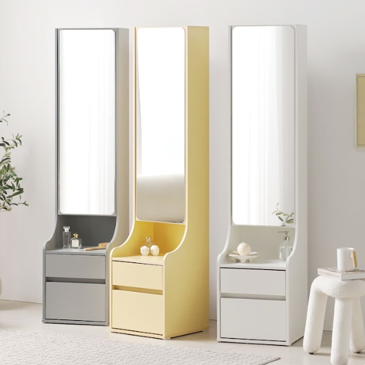 지앤퍼니 모네 E0 수납형 전신거울 화장대 400_이미지