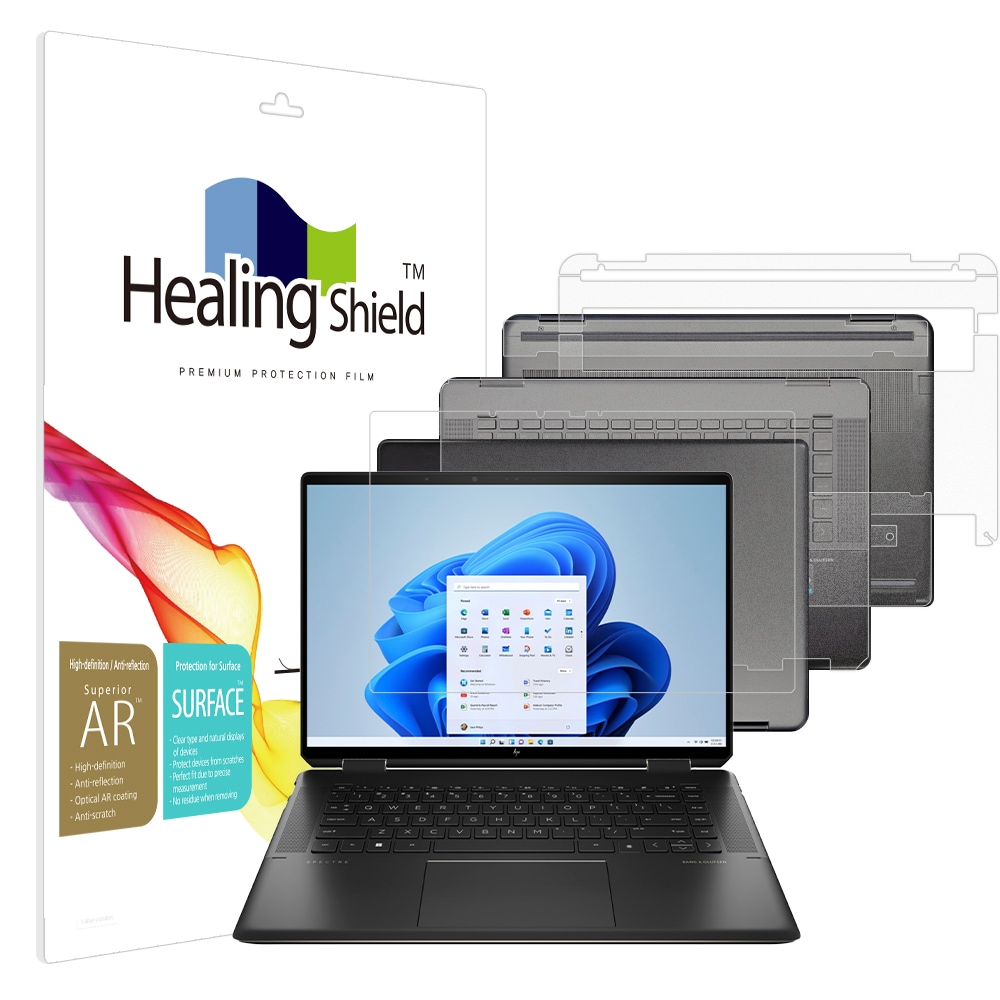 폰트리 힐링쉴드 HP 스펙터 x360 16-f2015TX 고화질 AR (액정보호필름 + 외부보호필름 3종 세트)_이미지