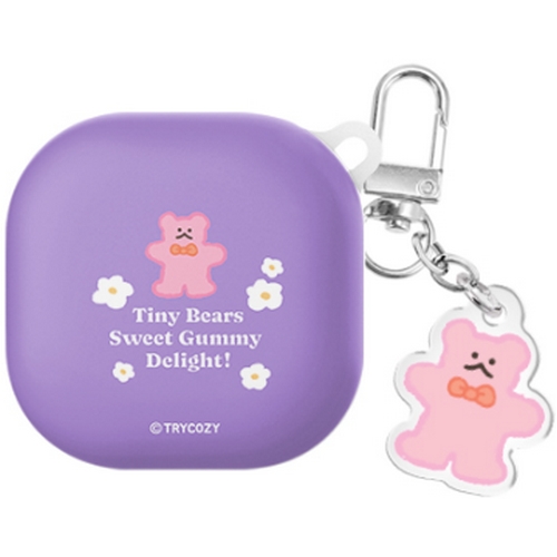 트라이코지 갤럭시 버즈2 프로 구미베어 하드 키링 케이스