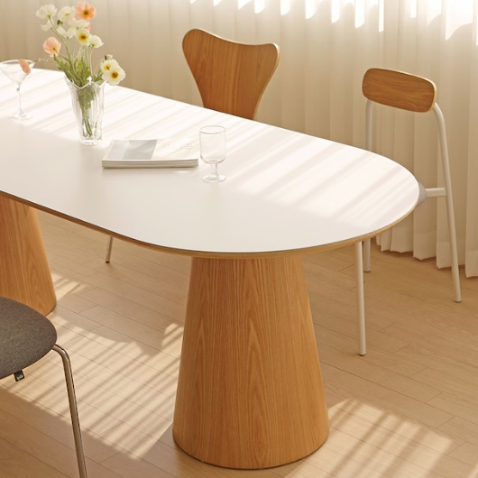 포커스인 데이데이 타원 원뿔다리 식탁 2400 (의자별도)_이미지