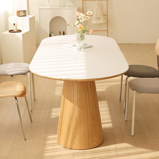 포커스인 데이데이 타원 원뿔다리 식탁 2400 (의자별도)_이미지