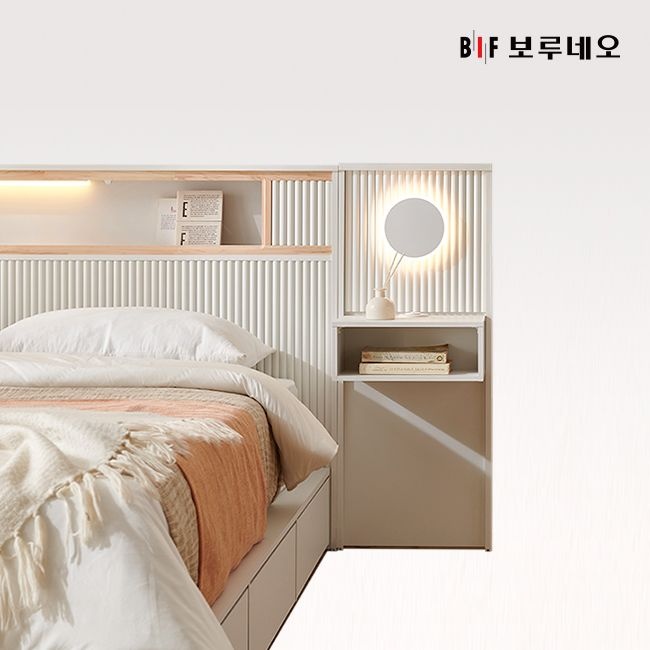 앳홈 크레마 템바보드 서랍수납 침대 패널