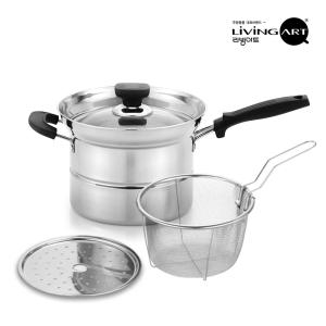 리빙아트 찜 국수냄비면삶는 파스타팟 멀티팟 찜기_이미지