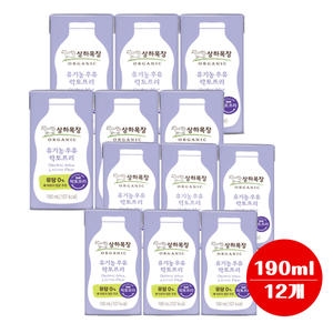 매일유업 상하목장 유기농 우유 락토프리 190ml (12개)_이미지