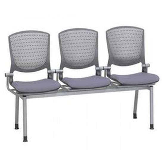 스마트퍼니처 멜론3인용팔무-연결의자-그레이