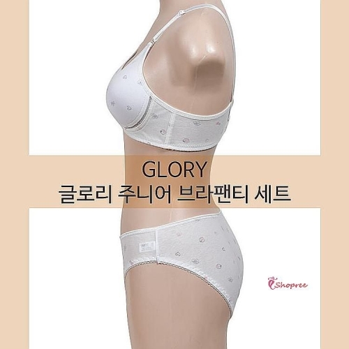 글로리 3단계 브라팬티세트 주니어 속옷 러브 A컵 초등학생 청소년 스포츠 어린이 여아jkl305_이미지