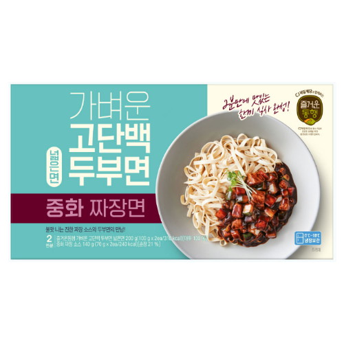 CJ제일제당 가벼운 고단백 두부면 중화짜장면 340g (1개)_이미지