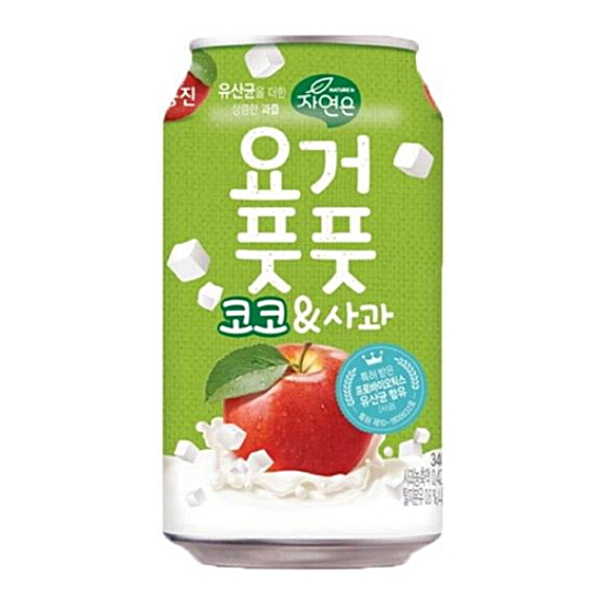 웅진식품 자연은 요거풋풋 사과 340ml (캔) (24개)