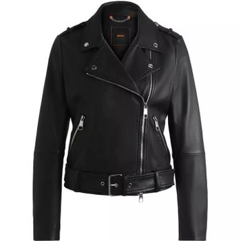 보스 여성 가죽 자켓 블랙 Boss Womens C Sameli Leather Jacket Black 66301803 14622.._이미지