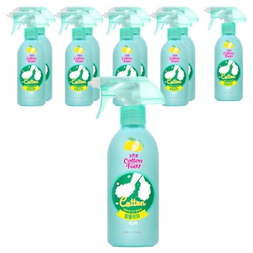 LG생활건강 온더바디 발을씻자 코튼 풋샴푸 프레쉬 레몬민트 385ml (10개)