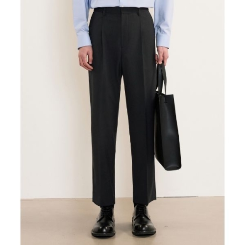 TNGT Essential Tapered Fit Slacks Gray TNPA5E001G2_이미지