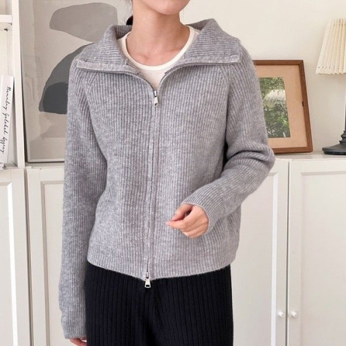 아이우먼 도톰투웨이지퍼니트집업 NOQ530M501 빅사이즈