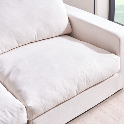 위메종 라니아 구스 모듈 린넨 패브릭 소파 6인용 (스툴별도)_이미지