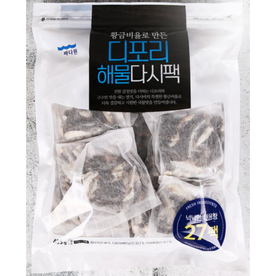 바다원 디포리 해물다시팩 405g이미지입니다. 누르면 해당 게시물로 새창이동합니다.