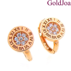 골드조아 럭셔리 세련된 원터치 큐빅 14k귀걸이 mk-dt2091e