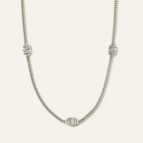 스털링 실버 로듐 도금 피가로프 체인 5.0mmSterling Silver Rhodium Plated Figarope Chain .._이미지