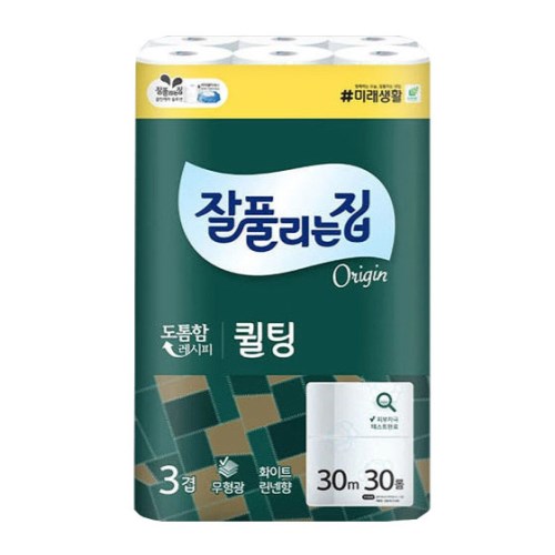 미래생활 잘풀리는집 퀼팅 30m (30롤) (3팩)