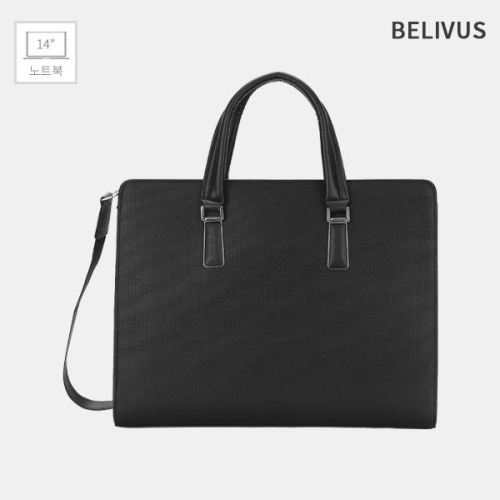 빌리버스 남성 고급 소가죽 미니멀 비지니스 노트북수납 토트백 크로스백 VSB316