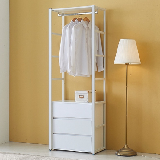 그리드2 3단서랍장 단독형 철제 드레스룸 시스템장 600