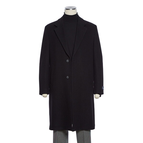 레노마 남성 겨울 럭셔리 고급울캐시미어 블랙 프리미엄 롱코트RQBH59AAS LDA_이미지