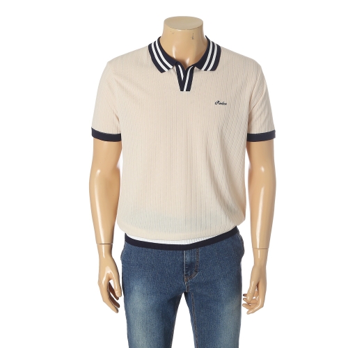 레드옥스 남성 S/S 캐주얼 여름 반팔 카라 니트 티셔츠 R232SW961-IV