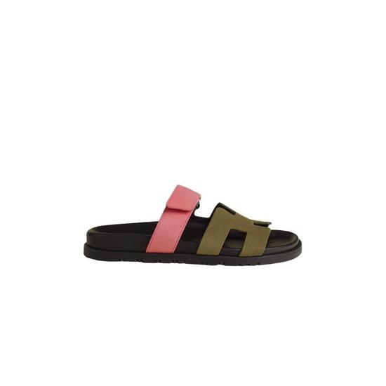 에르메스 시프레 샌들 스웨이드 고트스킨 툰드라 로즈 뒤 데제르 H222297Z1R