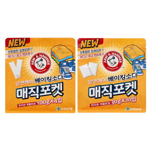  유한양행 암앤해머 매직포켓 냄새탈취제 서랍장용+옷장용 1개_ 2061128
