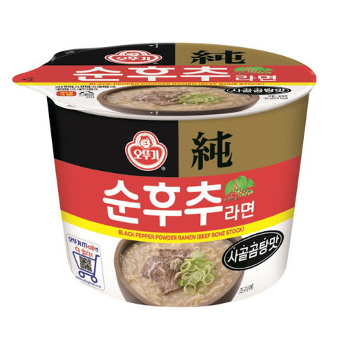 오뚜기 순후추 라면 사골곰탕맛 큰컵 105g (12개)_이미지
