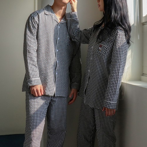 하트뿜 커플 잠옷 봄 가을 파자마 귀여운 홈웨어