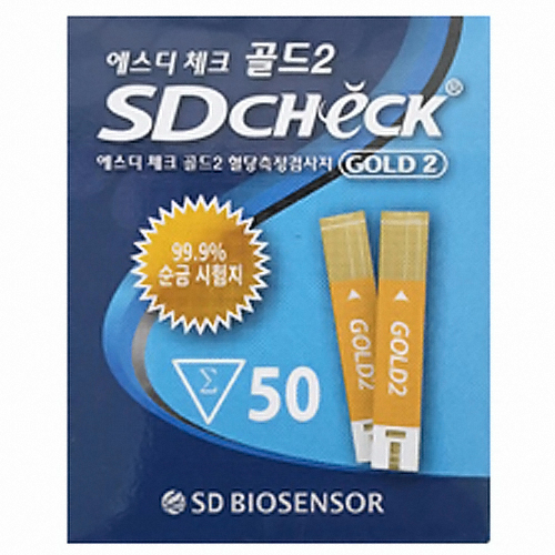SD바이오센서 SD 체크골드2 혈당시험지이미지입니다. 누르면 해당 게시물로 새창이동합니다.