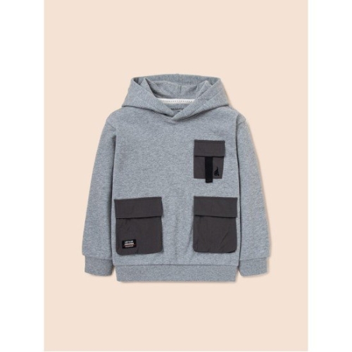 삼성물산 빈폴 키즈 멀티 포켓 후디 스웨트 셔츠 그레이 BI4941U113