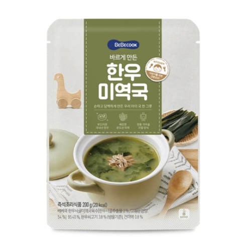  베베쿡 바르게 만든 한우미역국 200g [1개]