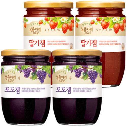 복음자리 딸기잼 500g + 포도잼 620g (2개)_이미지