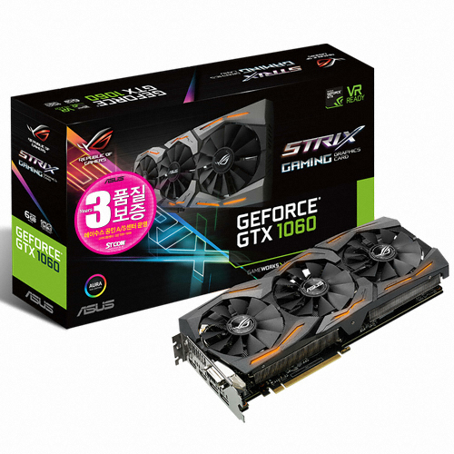 ASUS ROG STRIX 지포스 GTX1060 6G GAMING D5 6GB STCOM_이미지
