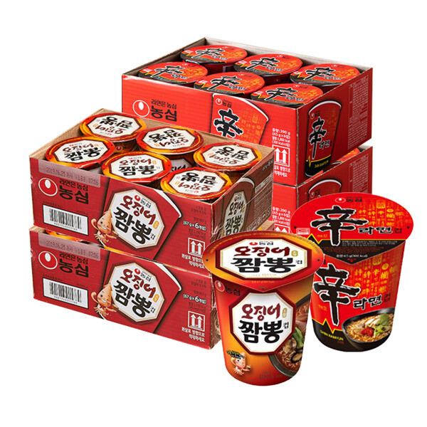 농심 신라면컵12개 + 오징어짬뽕컵12개