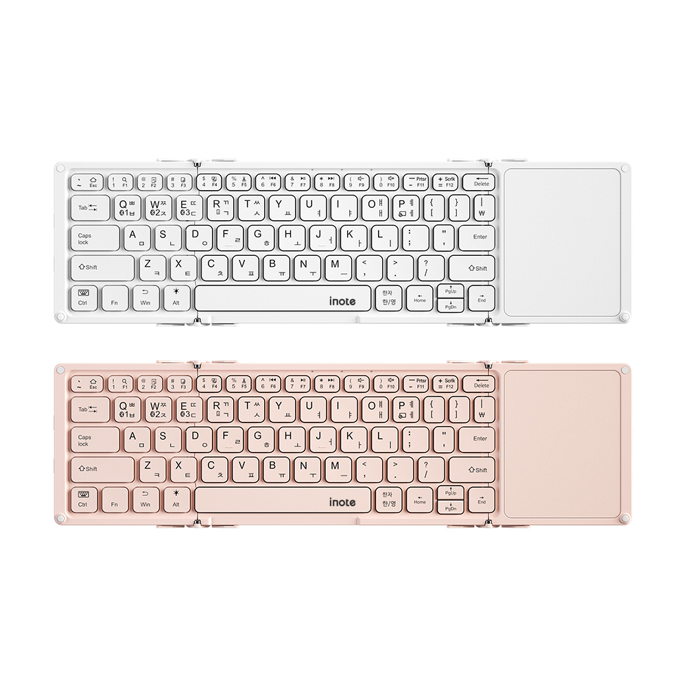 퓨전에프앤씨 INOTE X-FOLDING RGB LED 블루투스 접이식 키보드 (핑크)