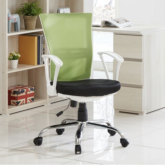 우아미가구 아메 화이트 스틸형 메쉬의자 (헤드레스트별도)_이미지