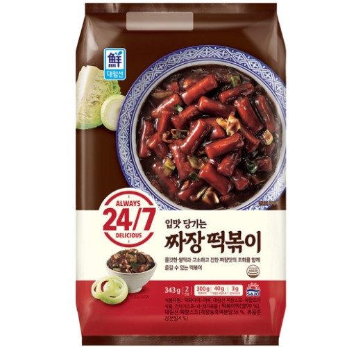 사조대림 대림선 24/7 짜장떡볶이 343g (6개)_이미지