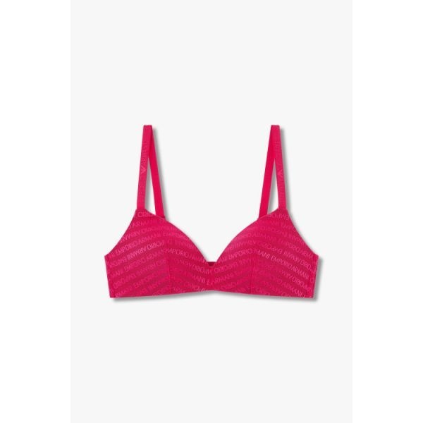 아르마니 엠포리오 아르마니 ltgt UNDERWEAR 여성 로고 패턴 패디드 트라이앵글 브라_와인 0824381502 2406246338 236316